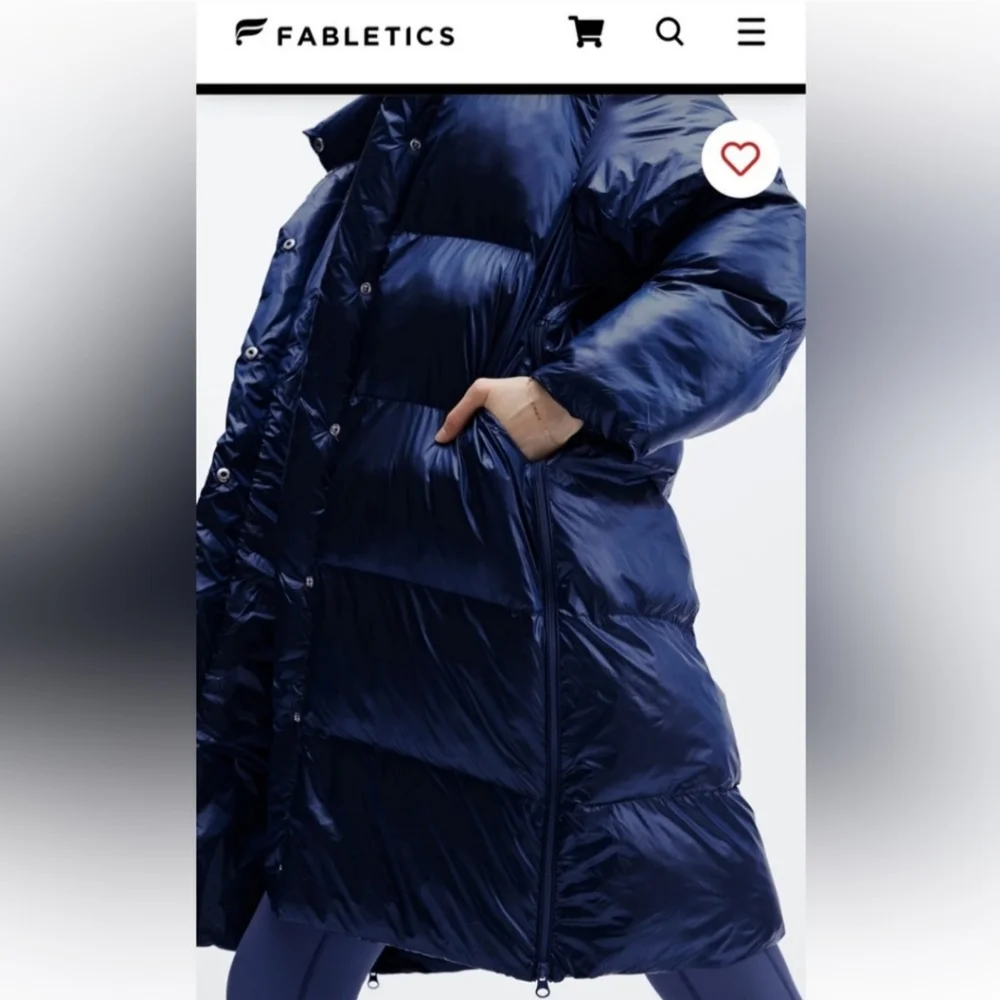 Fabletics Adeline Shine Oversize Long Puffer Coat XL - Picture 3 of 10